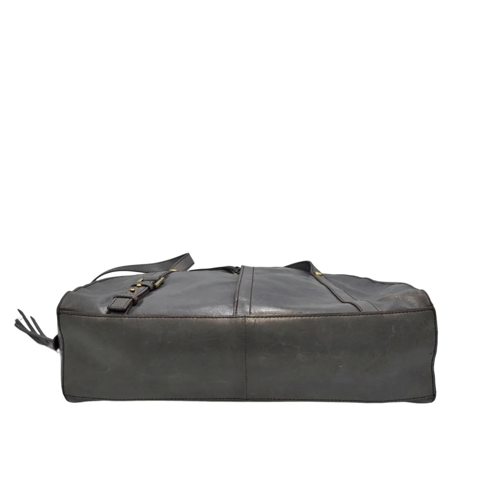 HOBO Distressed Gray Leather Satchel Shoulder Bag – 10